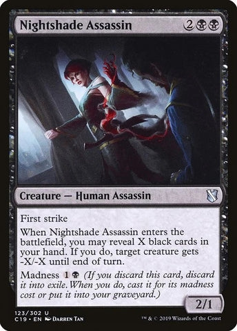 "Nightshade Assassin" - Magic The Gathering Card - C19