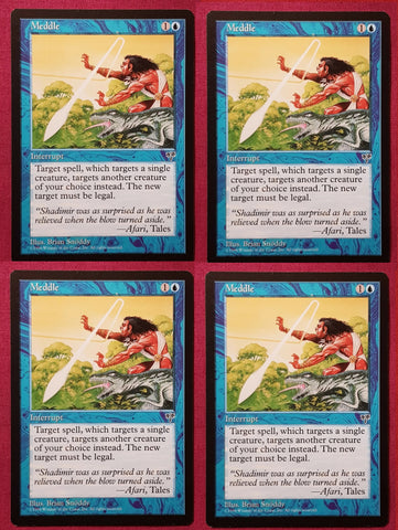 "Meddle" x4 - Magic The Gathering Card - Mirage - 4-Card Playset