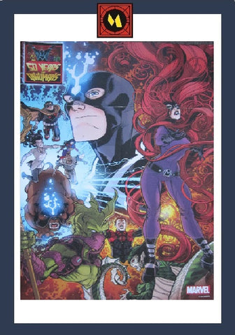 50 Years Of Inhumans 36x24 Poster - Marvel - 2015 - Unused, Folded