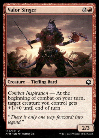 "Valor Singer" x4 - Magic The Gathering Card - AFR - 4-Card Playset