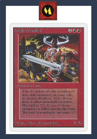 "Keldon Warlord" - Magic The Gathering Card - Unlimited