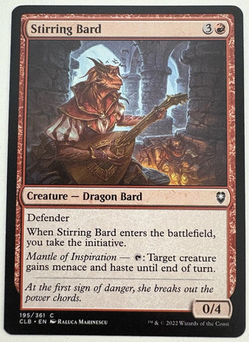 "Stirring Bard" x4 - Magic The Gathering Card - CLB - 4-Card Playset