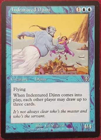 "Indentured Djinn" - Magic The Gathering Card - Mercadian Masques