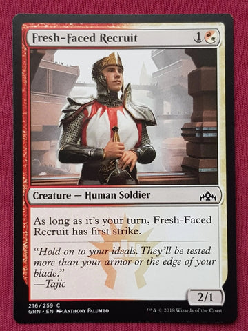 "Fresh-Faced Recruit" - Magic The Gathering Card - Guilds Of Ravnica