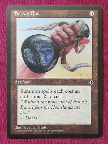 "Feroz's Ban" - Magic The Gathering Card - Homelands