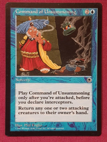 "Command Of Unsummoning" - Magic The Gathering Card - Portal