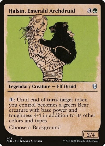 "Halsin, Emerald Archdruid" - Magic The Gathering Card - CLB Showcase