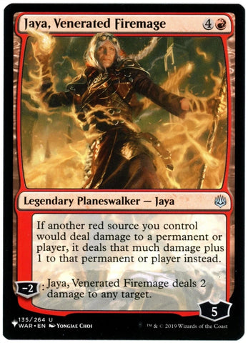 "Jaya, Venerated Firemage" - Magic The Gathering Card - War Of The Spark