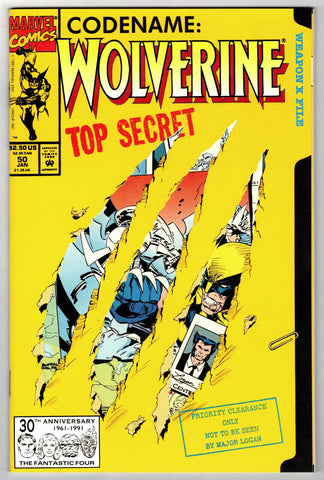 Wolverine #50 - Marvel Comics - 1992 - Die-Cut