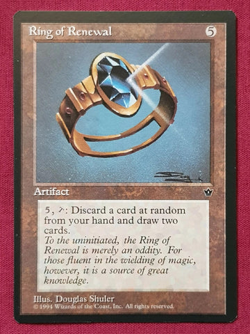 "Ring Of Renewal" x4 - Magic The Gathering - Fallen Empires - 4-Card Playset