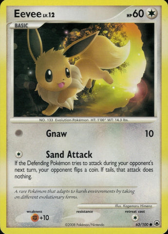 Eevee 63/100 - Pokémon Card - Majestic Dawn non-holo