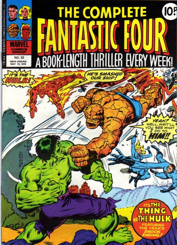 Complete Fantastic Four #33 - #37 (5x Comics RUN) - Marvel/British - 1978