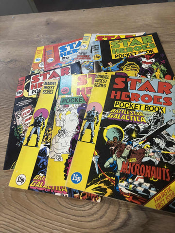 Star Heroes Pocket Book Joblot - Marvel Digest series - Marvel UK - 1980