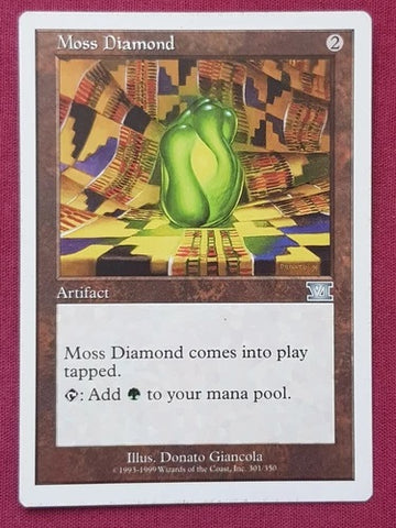 "Moss Diamond" - Magic The Gathering Card - 6th Edition