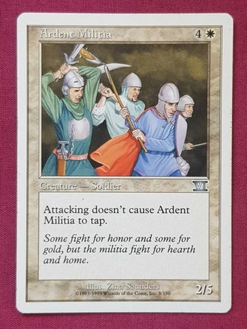 "Ardent Militia" - Magic The Gathering Card - 6th Edition