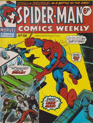 Spider-Man Comics Weekly #56 - Marvel Comics / British - 1974