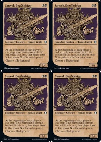 "Sarevok, Deathbringer" x4 - Magic The Gathering - CLB / Showcase - Playset