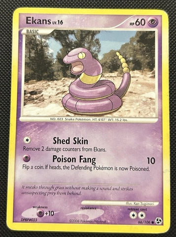 Ekans 66/106 - Pokémon Card - Great Encounters - NON-Holo