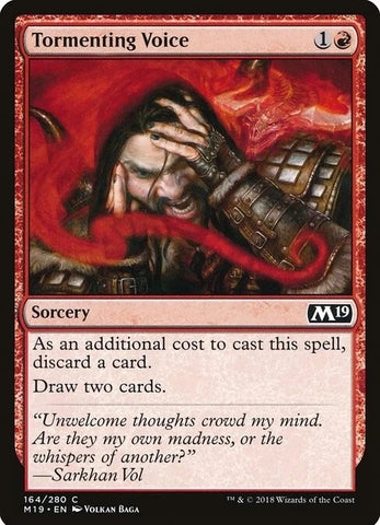 "Tormenting Voice" - Magic The Gathering - M19 - 4-Card Playset