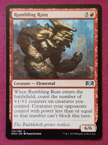 "Rumbling Ruin" - Magic The Gathering Card - Ravnica Allegiance