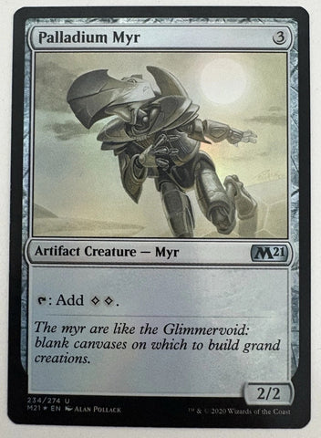 "Palladium Myr" - Magic The Gathering Card - M21