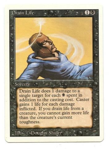 "Drain Life" - Magic The Gathering Card - Revised