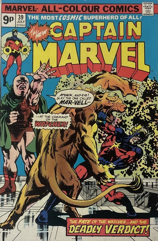 Captain Marvel #39 - Marvel Comics - 1975 - 1st App. Aron The Watcher