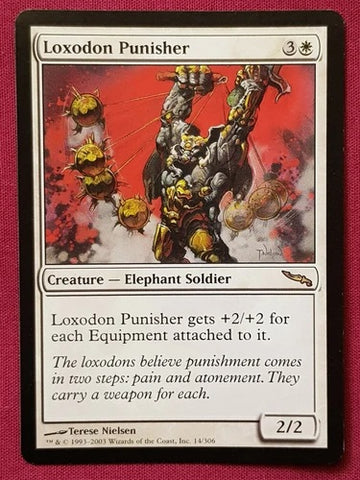 "Loxodon Punisher" - Magic The Gathering Card - Mirrodin