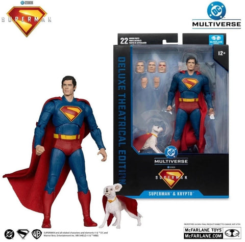 Superman & Krypto - Mcfarlane DC Multiverse Superman Deluxe Theatrical Edition