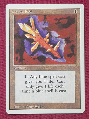 "Crystal Rod" - Magic The Gathering Card - Revised
