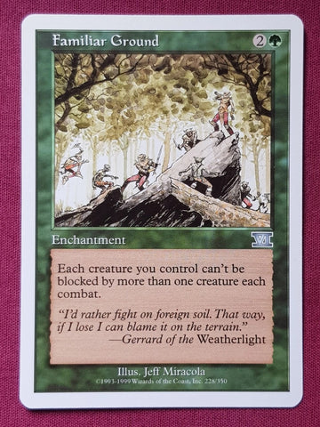 "Familiar Ground" - Magic The Gathering Card - 6th Edition