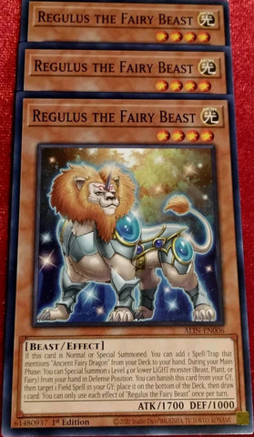 "Regulus The Fairy Beast" ALIN-EN006 - Yu-Gi-Oh! - 3x Cards - Alliance Insight