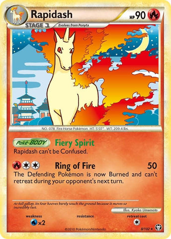 Rapidash 8/102 - Pokémon Card - non-holo