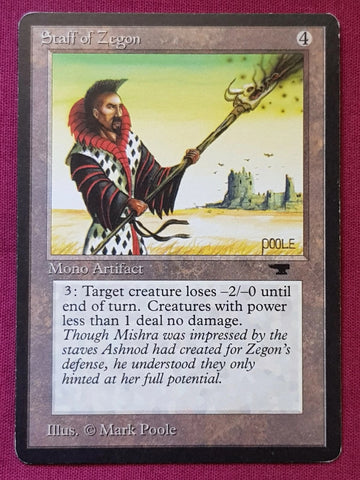 "Staff Of Zegon" x4 - Magic The Gathering Card - Antiquities - 4-Card Playset
