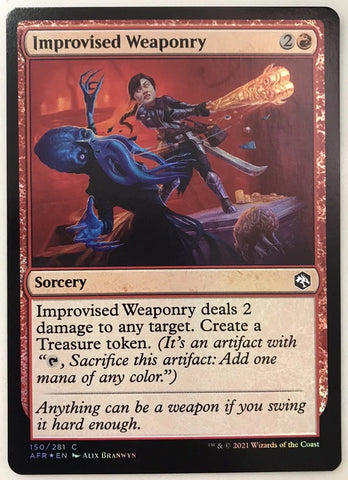 "Improvised Weaponry" x4 - Magic The Gathering - AFR - 4-Card Playset