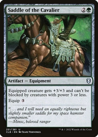 "Saddle Of The Cavalier" - Magic The Gathering Card - CLB