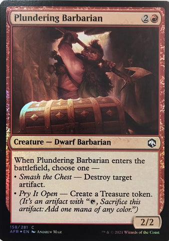 "Plundering Barbarian" x4 - Magic The Gathering - AFR - 4-Card Playset