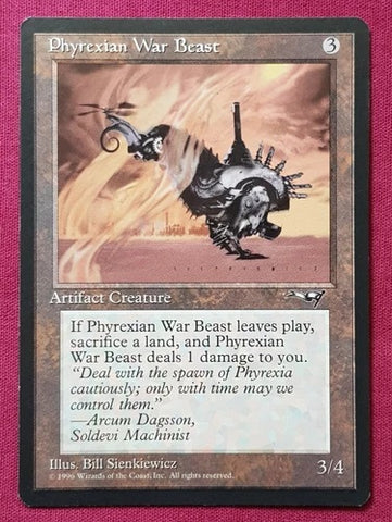 "Phyrexian War Beast" - Magic The Gathering Card - Alliances