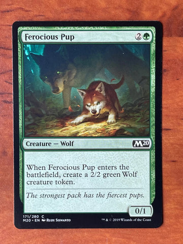 "Ferocious Pup" x4 - Magic The Gathering Card - M20 - 4-Card Playset