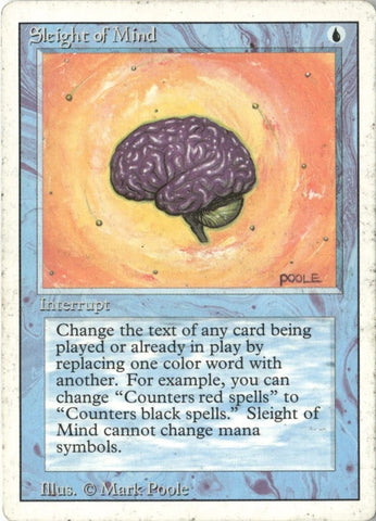 "Sleight Of Mind" - Magic The Gathering - Revised