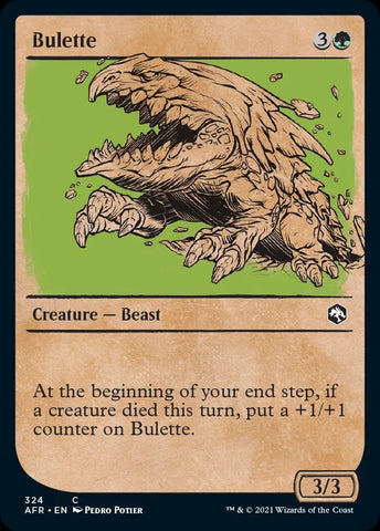 "Bulette" - Magic The Gathering Card - AFR Parchment