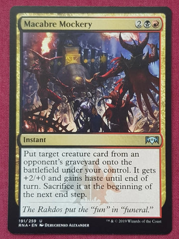 "Macabre Mockery" - Magic The Gathering Card - Ravnica Allegiance