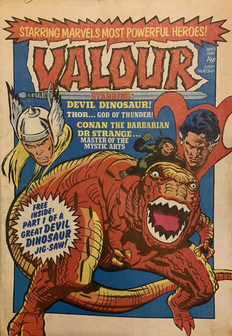 Valour #1 - Marvel/British Comics - 1980 - Includes The Free Jigsaw Piece!