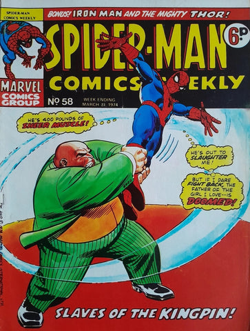 Spider-Man Comics Weekly #58 - Marvel Comics / British - 1974