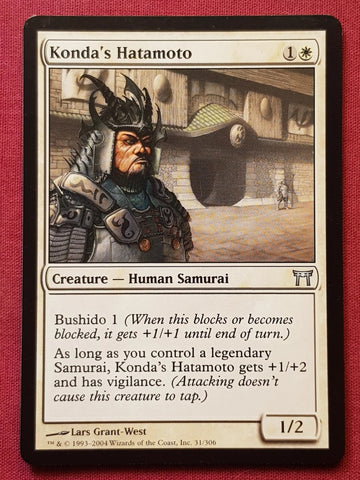 "Konda's Hatamoto" - Magic The Gathering Card - Champions Of Kamigawa