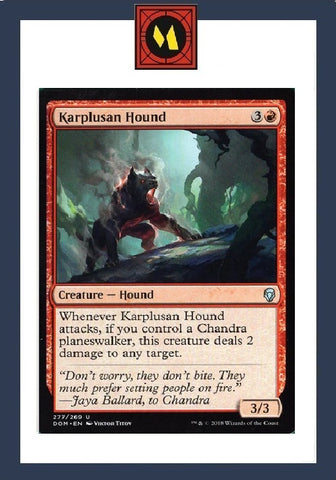 "Karplusan Hound" - Magic The Gathering Card - Dominaria