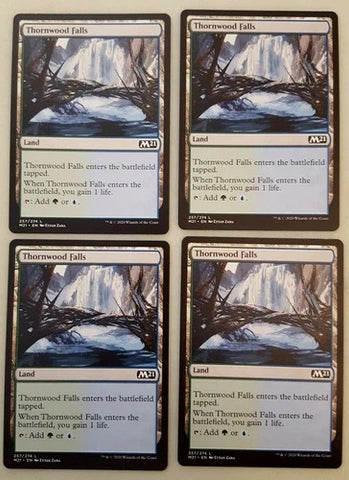 "Thornwood Falls" x4 - Magic The Gathering - M21 - 4-Card Playset