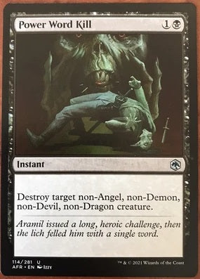"Power Word Kill" x4 - Magic The Gathering - AFR - 4-Card Playset