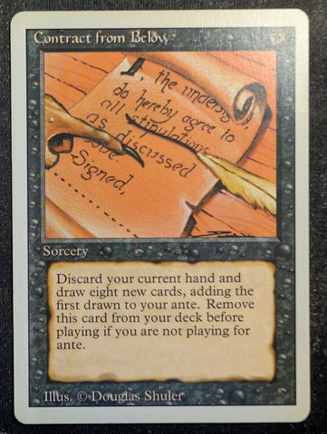"Contract From Below" - Magic The Gathering Card - Revised