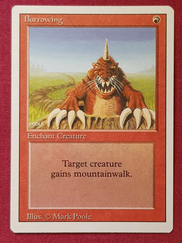 "Burrowing" x4 - Magic The Gathering Card - Revised - 4-Card Playset